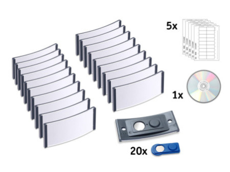 AVERY Zweckform Badge, 70 x 30 mm, set de 10, argent