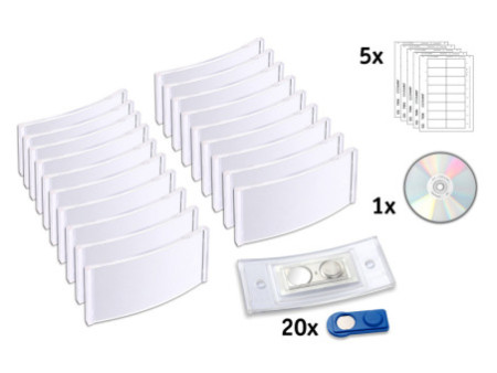 AVERY Zweckform Porte-nom, 80 x 34 mm, set de 10, argent