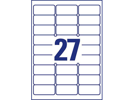 AVERY Zweckform Etiquette d'adresse, transp., 63,5 x 29,6 mm