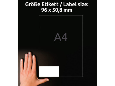 AVERY Zweckform Etiquette d'adresse, transp., 96 x 50,8 mm