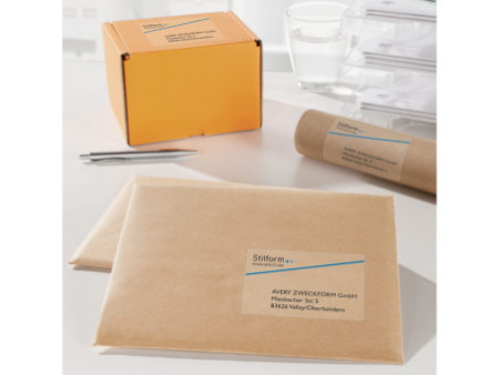 AVERY Zweckform Etiquette d'adresse, transp., 96 x 50,8 mm