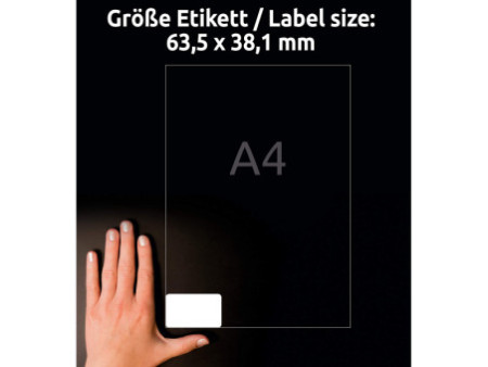 AVERY Zweckform QuickPEEL Etiquette d'adresse, 63,5 x 38,1mm