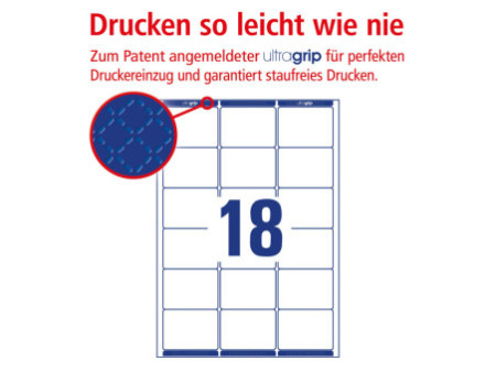 AVERY Zweckform QuickPEEL Etiquette d'adresse, 63,5 x 46,6mm
