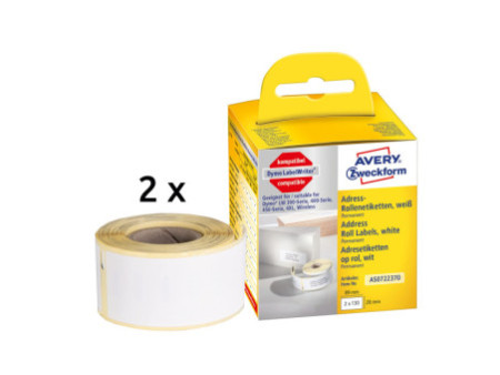 AVERY Zweckform Etiquettes en rouleau, 89 x 28 mm, blanc