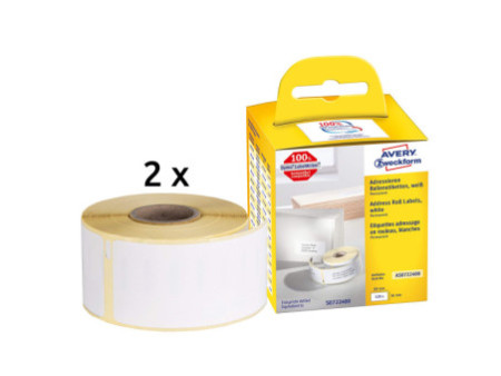 AVERY Zweckform Etiquettes en rouleau, 89 x 36 mm, blanc