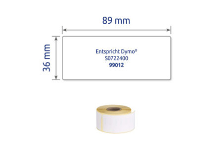 AVERY Zweckform Etiquettes en rouleau, 89 x 36 mm, blanc