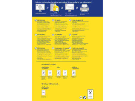 AVERY Zweckform Etiquette CD/DVD SuperSize, blanc, mat