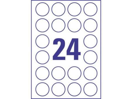 AVERY Zweckform Crystal Clear Etiquette, diamètre: 40 mm