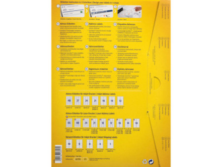 AVERY Zweckform Etiquette d'adresse jet encre,63,5 x 38,1 mm