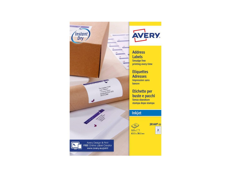 AVERY Zweckform Etiquette d'adresse jet encre,63,5 x 38,1 mm