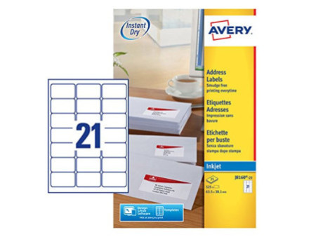 AVERY Zweckform Etiquette d'adresse jet encre,63,5 x 38,1 mm