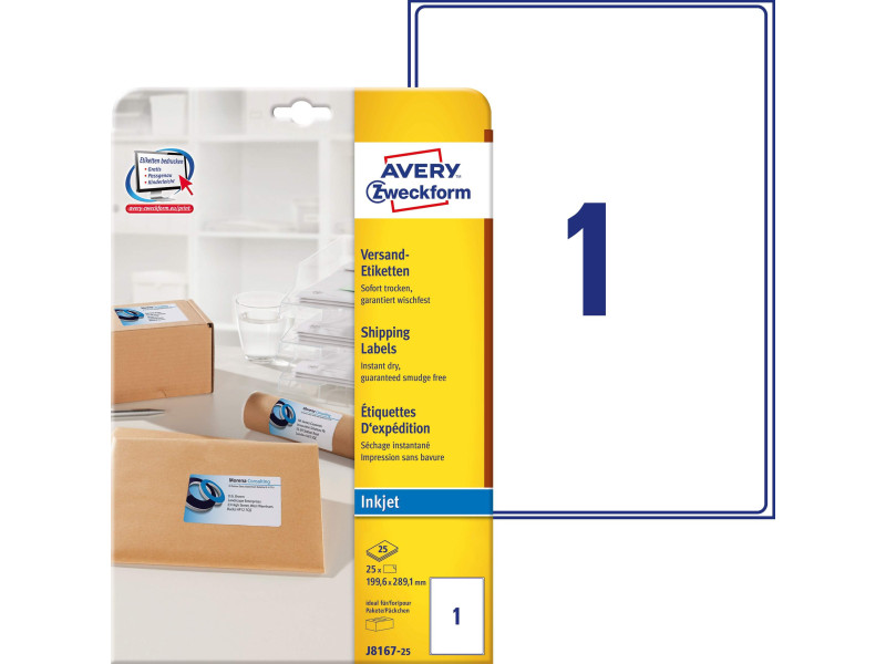 AVERY Zweckform Etiquette d'expédition, 199,6 x 289,1 mm