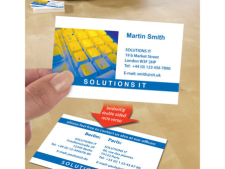 AVERY Zweckform Quick & Clean Cartes de visite, satinées