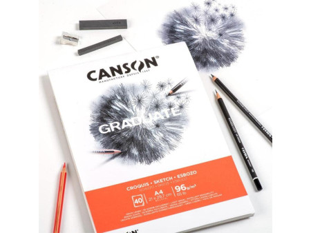 CANSON Bloc de dessin GRADUATE CROQUIS, A5