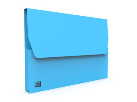 Oxford Pochette document à soufflet, A4, carton, bleu vif