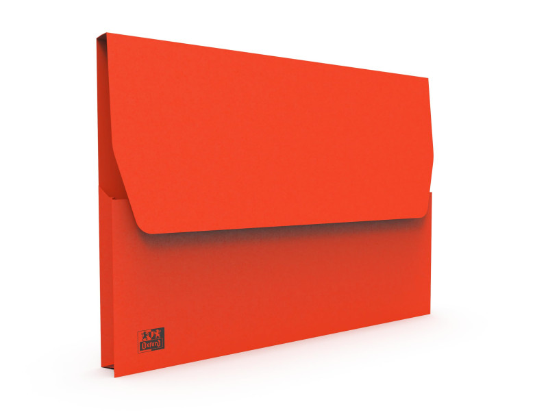 Oxford Pochette document à soufflet, A4, carton, rouge vif