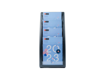 PAPERFLOW Porte-brochures mural Quick fit, A4, noir