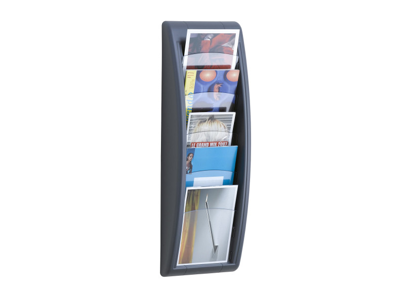 PAPERFLOW Porte-brochures mural Quick fit, A5, anthracite