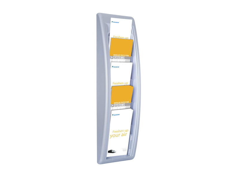 PAPERFLOW Porte-brochures mural Quick Blick, 1/3 A4, gris