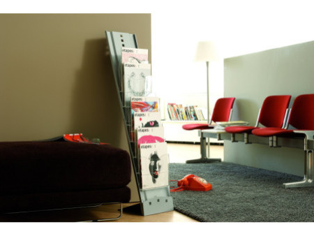 PAPERFLOW Porte-brochures sur pied PLIO, 7 compartiments