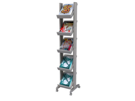 PAPERFLOW Porte-prospectus Corner easyDisplays, 5 étagères