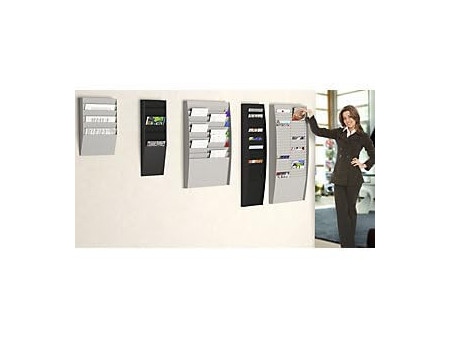 PAPERFLOW Trieur mural, 6 compartiments, A4, noir