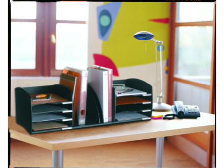 PAPERFLOW Système de rangement XL, 8 compartiments, noir