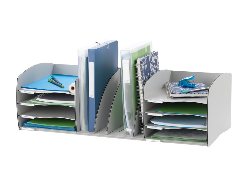 PAPERFLOW Système de rangement XL, 8 compartiments, gris