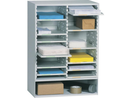 PAPERFLOW Station de tri postal, 12 casiers, gris