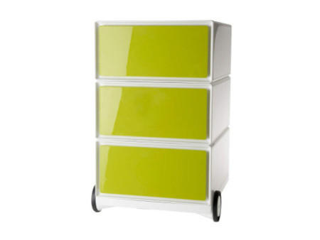 PAPERFLOW Caisson mobile 'easyBox', 3 tiroirs, blanc / noir