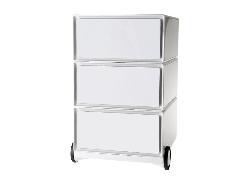 PAPERFLOW Caisson mobile 'easyBox', 3 tiroirs, blanc / blanc