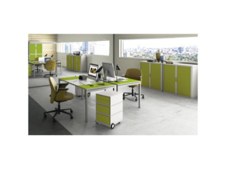 PAPERFLOW Caisson mobile 'easyBox', 3 tiroirs, blanc / blanc