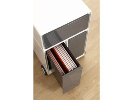 PAPERFLOW Caisson mobile 'easyBox', 1 tiroir, blanc / hêtre
