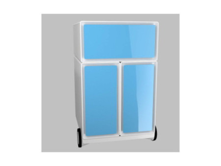 PAPERFLOW Caisson mobile 'easyBox', 1 tiroir, blanc / hêtre