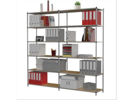 PAPERFLOW Etagère de bureau Tubeco, 6 étagères, gris