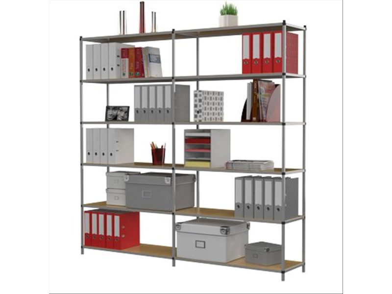 PAPERFLOW Etagère de bureau Tubeco, 6 étagères, gris