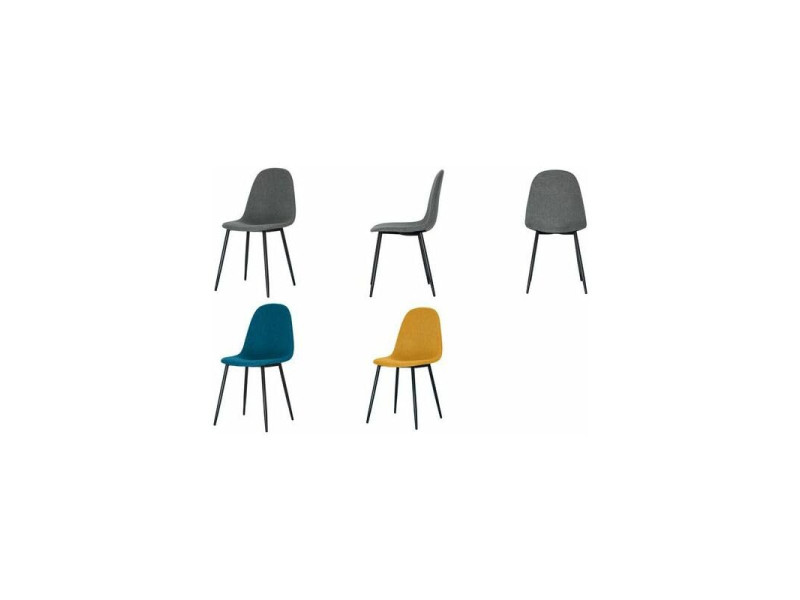 PAPERFLOW Chaise visiteur MUST, set de 2, safran
