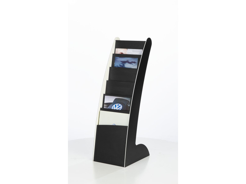 PAPERFLOW Porte-prospectus Courbo Slim, 6 casiers