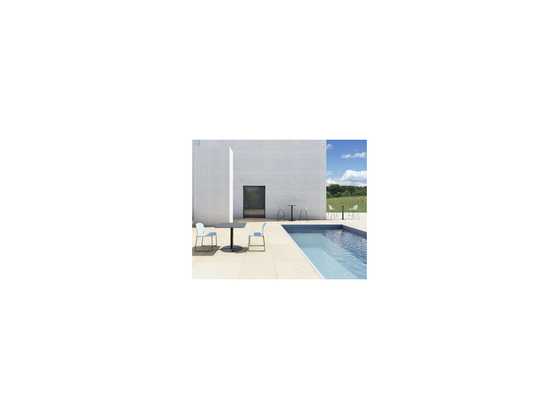 PAPERFLOW Table haute jardin CROSS, (L)600 x (P)600 mm, gris