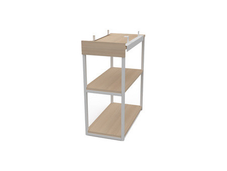 PAPERFLOW Bureau easyHome LV12, blanc/chêne