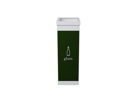 PAPERFLOW Collecteur pour tri sélectif, plastique, blanc