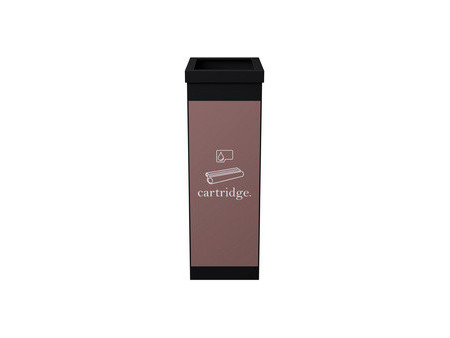 PAPERFLOW Collecteur pour tri sélectif, métal, noir