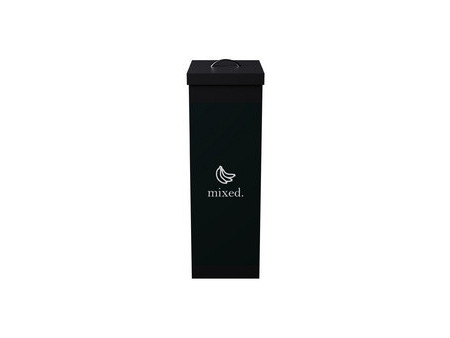 PAPERFLOW Collecteur pour tri sélectif, piles, noir