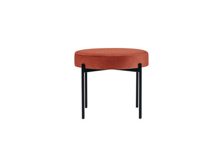 PAPERFLOW Banc GAIA, rond, habillage tissu, gris souris