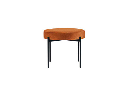 PAPERFLOW Banc GAIA, rond, habillage tissu, gris souris