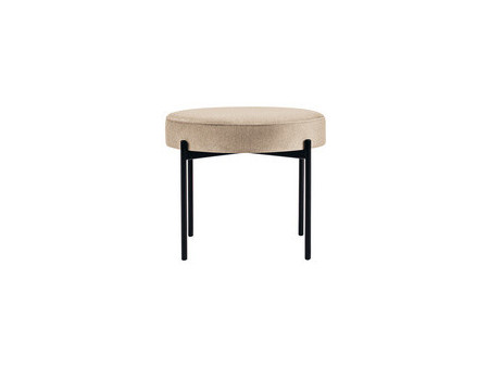 PAPERFLOW Banc GAIA, rond, habillage tissu, brun
