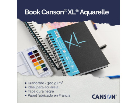 CANSON Carnet de dessin XL BOOK AQUARELLE, A5