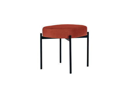 PAPERFLOW Banc oval GAIA, taille S, habillage tissu, bleu