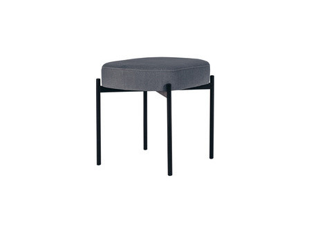 PAPERFLOW Banc oval GAIA, taille S, habillage tissu, gris