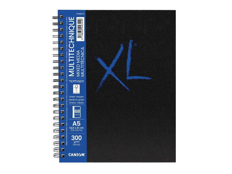 CANSON Carnet de dessin XL BOOK MIXED MEDIA Textured, A5